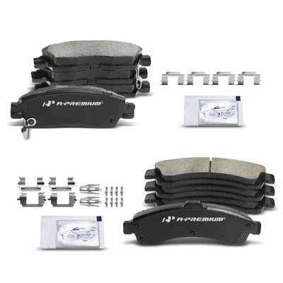 8 Pcs Front & Rear Ceramic Brake Pads