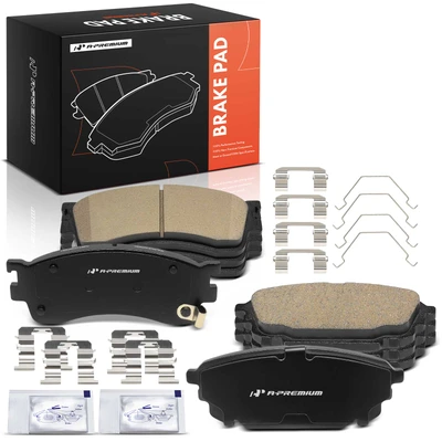 8 Pcs Front & Rear Ceramic Brake Pad