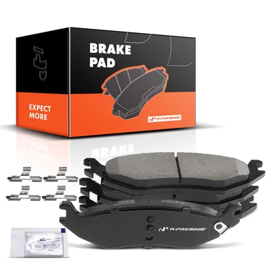 4 Pcs Rear Ceramic Brake Pads with Sensor