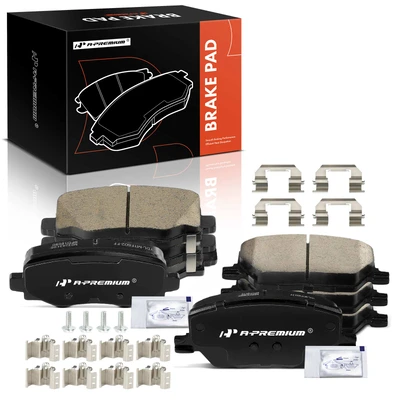 8 Pcs Front & Rear Ceramic Brake Pads