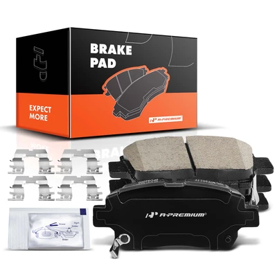 4 Pcs Front Ceramic Brake Pads with Sensor