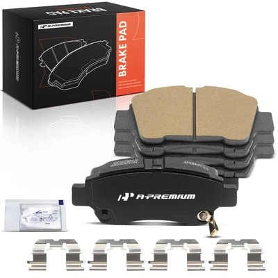 4 Pcs Front Ceramic Brake Pads with Hardware