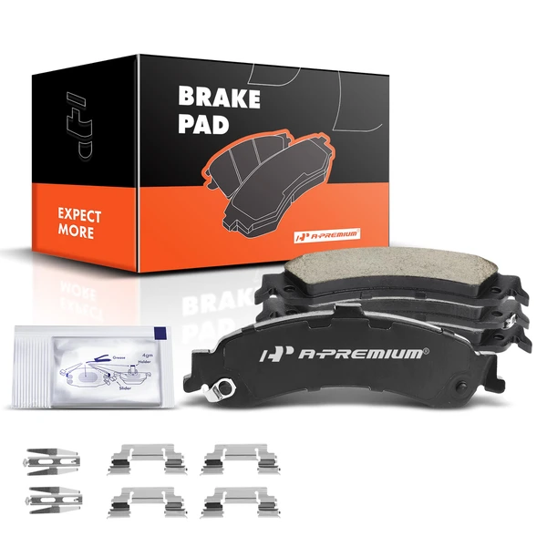 4 Pcs Rear Ceramic Brake Pads with Sensor for 2002-2006 Chevrolet Avalanche 1500