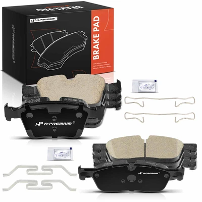 8Pcs Front & Rear Ceramic Brake Pad