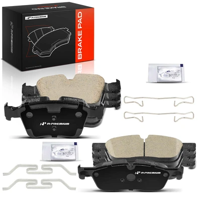 8Pcs Front & Rear Ceramic Brake Pad