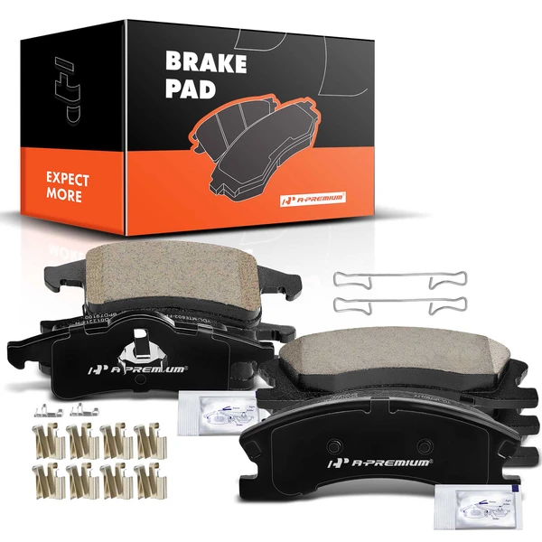 8 Pcs Front & Rear Ceramic Brake Pads for 1999-2004 Jeep Grand Cherokee