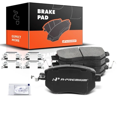 4 Pcs Front Ceramic Brake Pads with Sensor