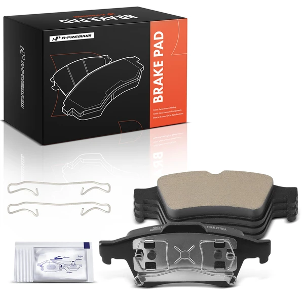 4 Pcs Rear Ceramic Brake Pads with Hardware for Mazda 3 5 Volvo S40 V50 Saab 9-3