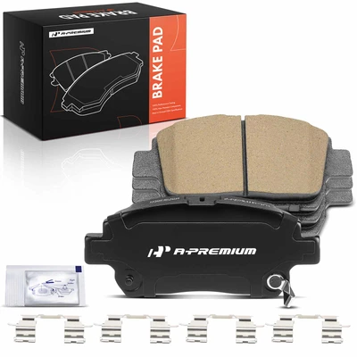 4 Pcs Front Ceramic Brake Pads with Hardware