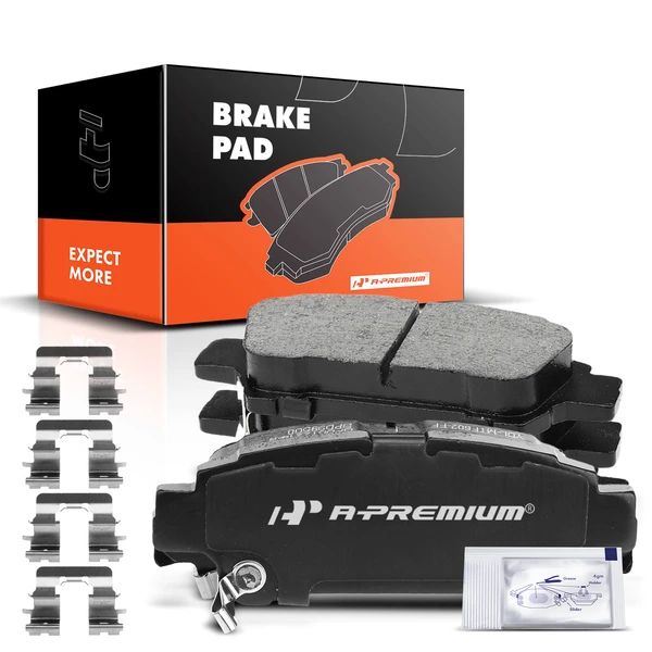 4 Pcs Rear Ceramic Brake Pads with Sensor for Toyota Sienna 04-10 V6 3.3L 3.5L