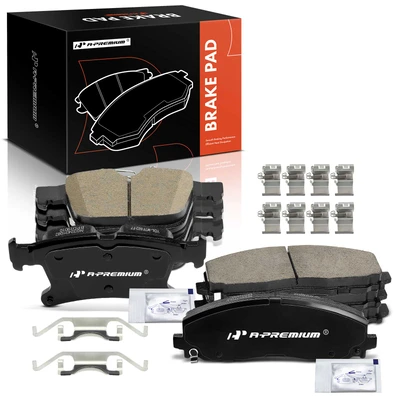 8 Pcs Front & Rear Ceramic Brake Pads