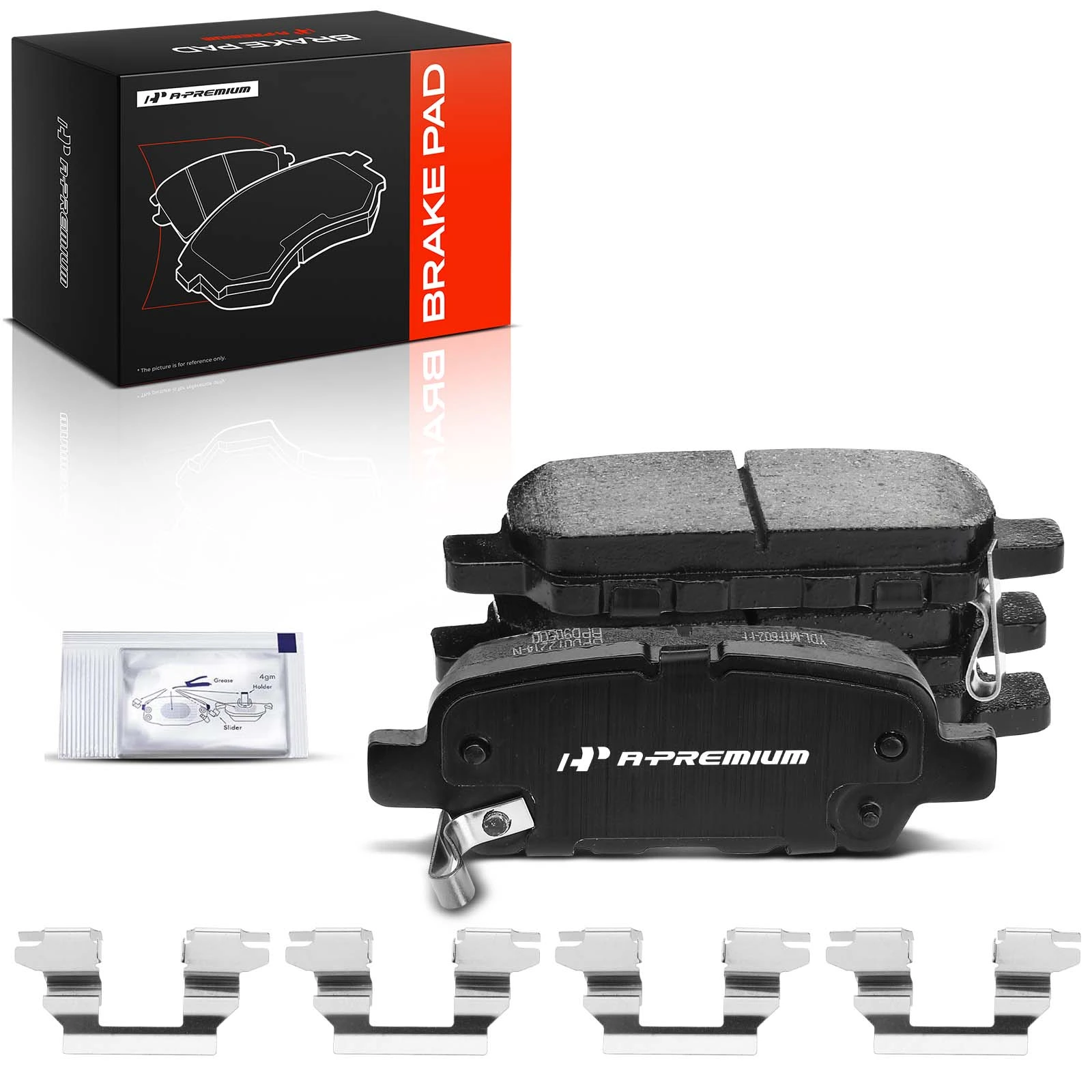 The A-premium 4 Pcs Rear Ceramic Brake Pads with Sensor for Nissan Altima Pathfinder Sentra Image 