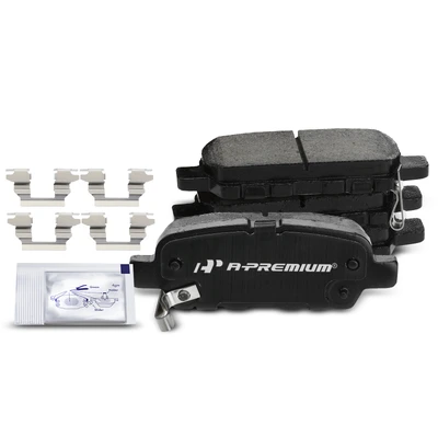 4 Pcs Rear Ceramic Brake Pads with Sensor