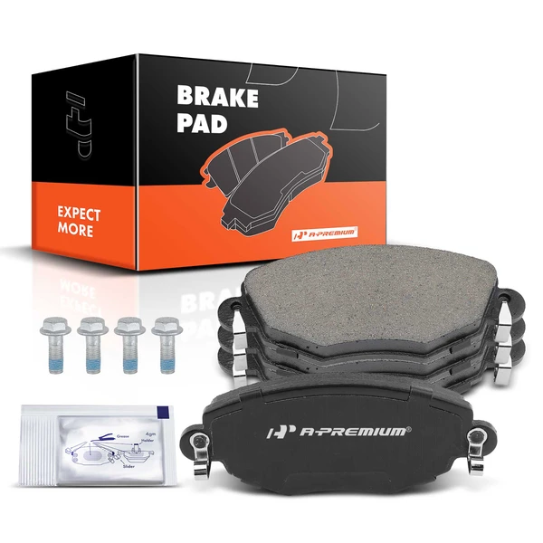 4 Pcs Front Ceramic Brake Pads with Sensor for 2002-2008 Jaguar X-Type