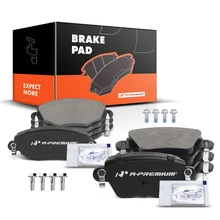8 Pcs Front & Rear Ceramic Brake Pads with Sensor for 2002-2004 Jaguar X-Type