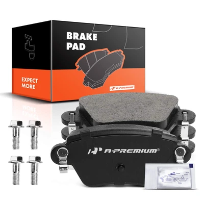 4 Pcs Rear Ceramic Brake Pads with Sensor