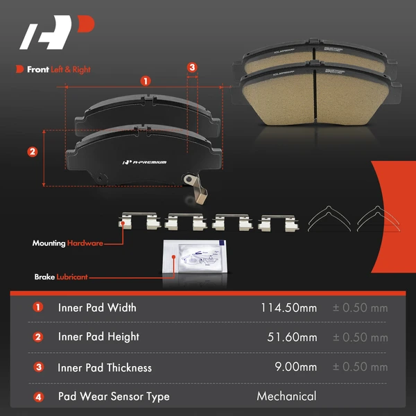 8 Pcs Front Brake Pads & Rear Brake Shoes for Honda Fit 2009-2013 2015-2020
