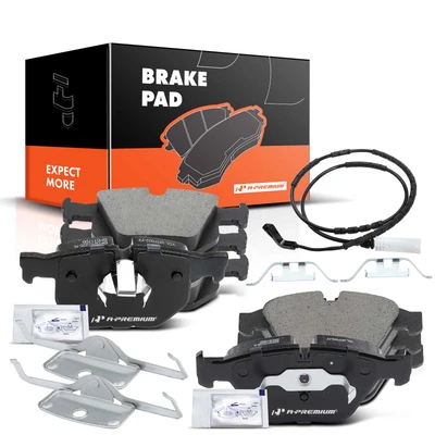 8 Pcs Front & Rear Ceramic Brake Pads