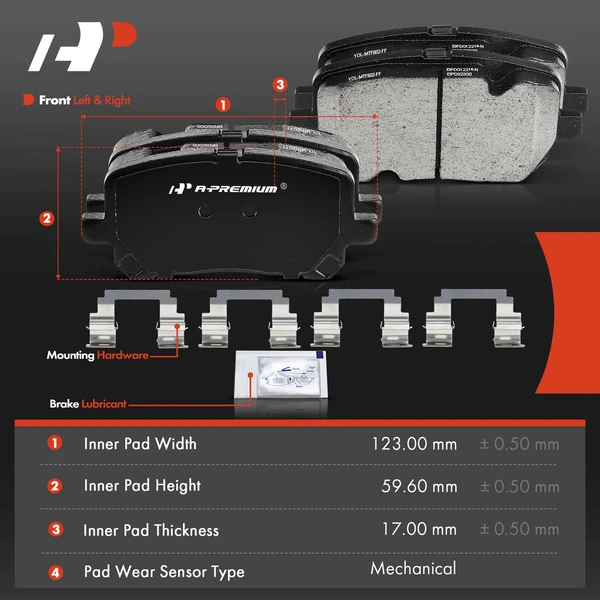 8 Pcs Front Ceramic Brake Pads & Rear Brake Shoes for Toyota Corolla 2003-2008 L4 1.8L