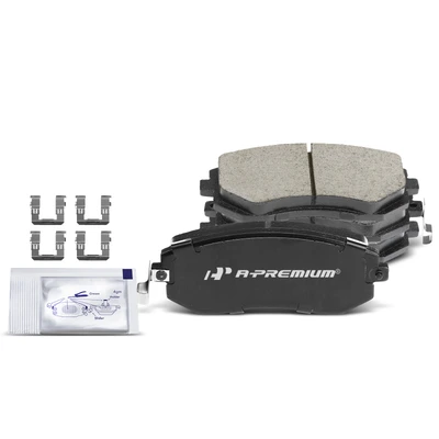 4 Pcs Front Ceramic Brake Pads with Sensor