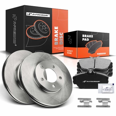 Front Disc Brake Rotors & Ceramic Brake Pads
