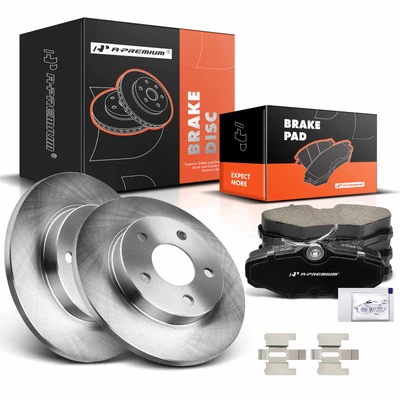 Rear Disc Brake Rotors & Ceramic Brake Pads
