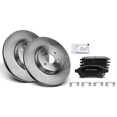 Front Disc Brake Rotors & Ceramic Brake Pads