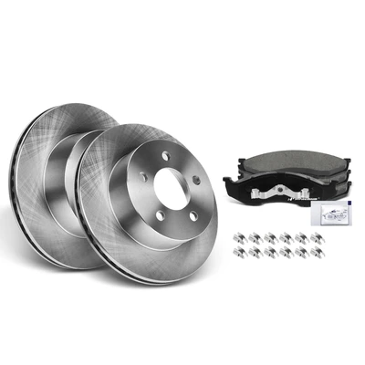 Front Disc Brake Rotors & Ceramic Brake Pads