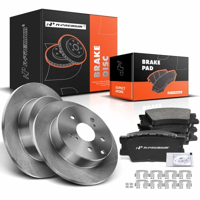 Rear Disc Brake Rotors & Ceramic Brake Pads