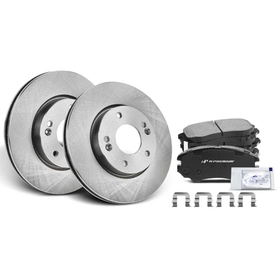 Front Disc Brake Rotors & Ceramic Brake Pads
