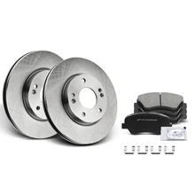 Front Disc Brake Rotors & Ceramic Brake Pads for Hyundai Elantra Veloster Kia