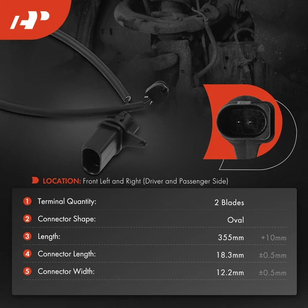 2 Pcs Front Disc Brake Pad Wear Sensor for Porsche Macan 2015-2018 V6 3.0L 3.6L