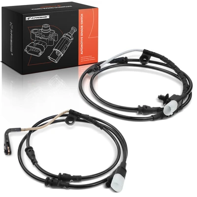 2 Pcs Front & Rear Disc Brake Pad Wear Sensor
