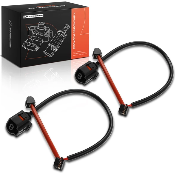 2 Pcs Front Disc Brake Pad Wear Sensor for Porsche Cayenne 2011-2018 Panamera 10-16