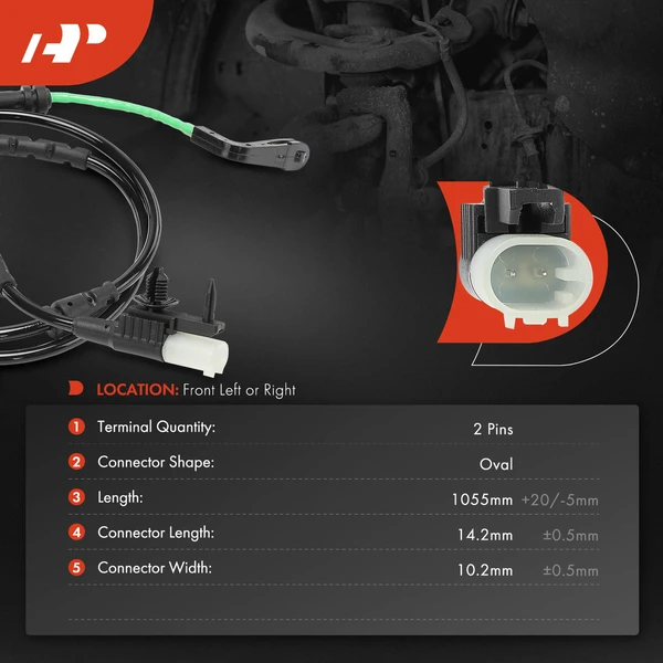 Front Driver or Passenger Disc Brake Pad Wear Sensor for Land Rover Range Rover Evoque 20-23