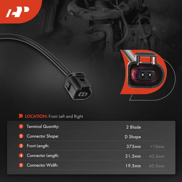 2 Pcs Front Disc Brake Pad Wear Sensor for Porsche 911 2012-2015 Boxster Cayman