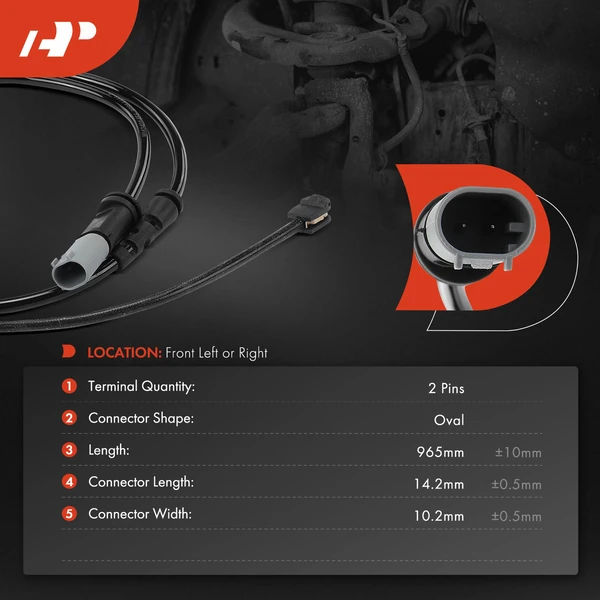 Front Driver or Passenger Disc Brake Pad Wear Sensor for BMW I12 i8 14-16 2 Pins