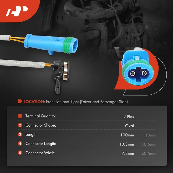 2 Pcs Front Disc Brake Pad Wear Sensor for Mercedes-Benz S450 S550