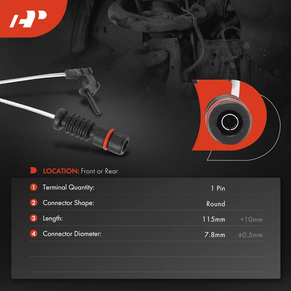 2 Pcs Front & Rear Disc Brake Pad Wear Sensor for Mercedes-Benz ML500 02-05 ML55 AMG