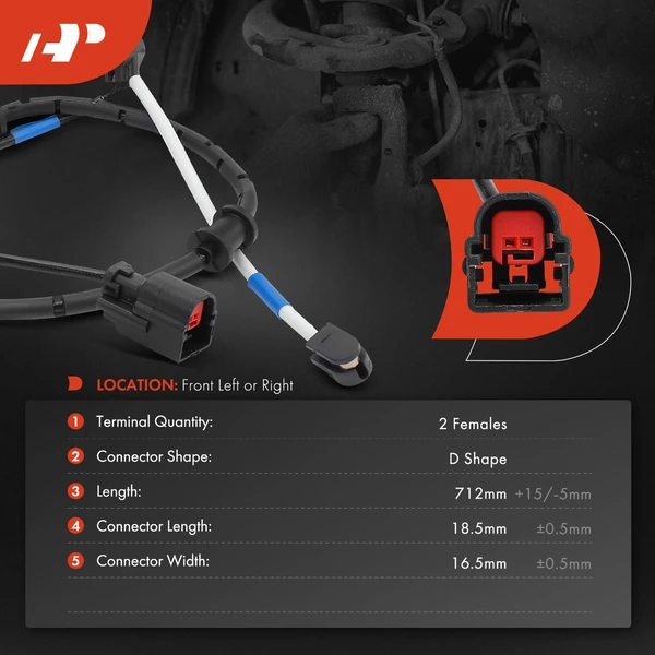 2 Pcs Front Disc Brake Pad Wear Sensor for Jaguar F-Type 15-21 XKR XKR-S