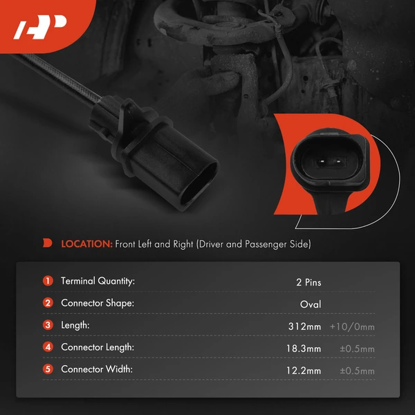 2 Pcs Front Disc Brake Pad Wear Sensor for Audi A6 12-18 A7 A8 Quattro Q5 SQ5 S7 S8