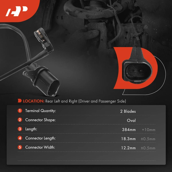 2 Pcs Rear Disc Brake Pad Wear Sensor for Audi A4 A5 Quattro Q7 SQ7 Q8 S8 RS5 S4 S5