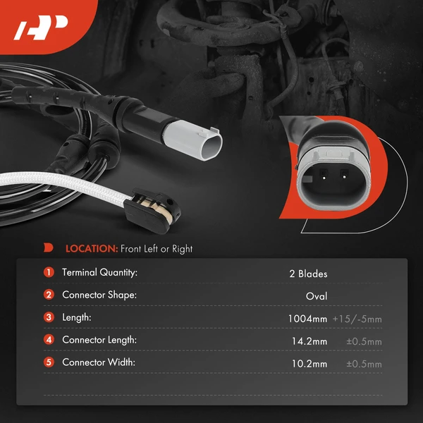 Front Driver or Passenger Disc Brake Pad Wear Sensor for BMW X6 E72 2010-2011 V8 4.4L