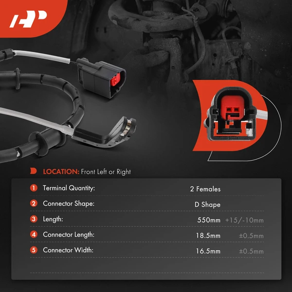 2 Pcs Front Disc Brake Pad Wear Sensor for Jaguar XF 10-15 XJ F-Type XKR