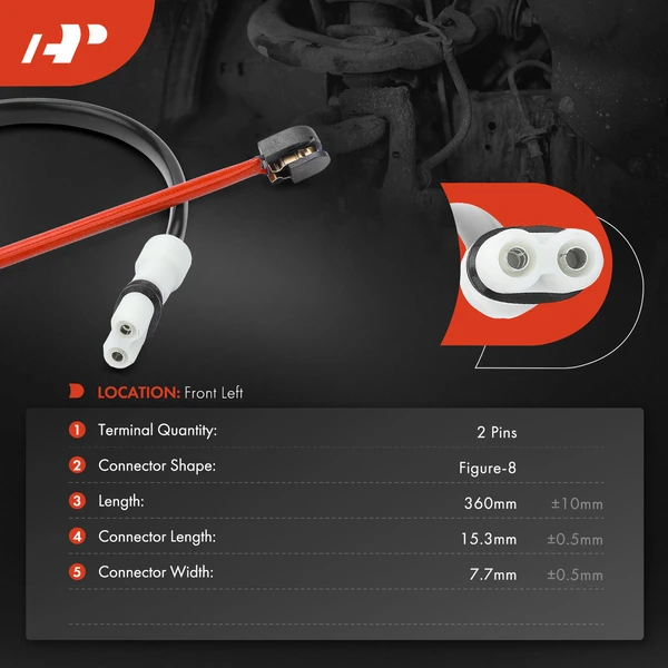 Front Driver Disc Brake Pad Wear Sensor for Porsche 911 Boxster Cayman