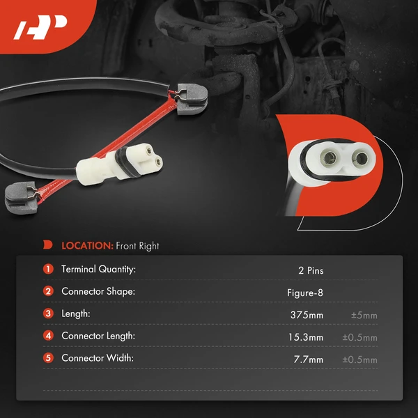 Front Passenger Disc Brake Pad Wear Sensor for Porsche 911 Boxster Cayman