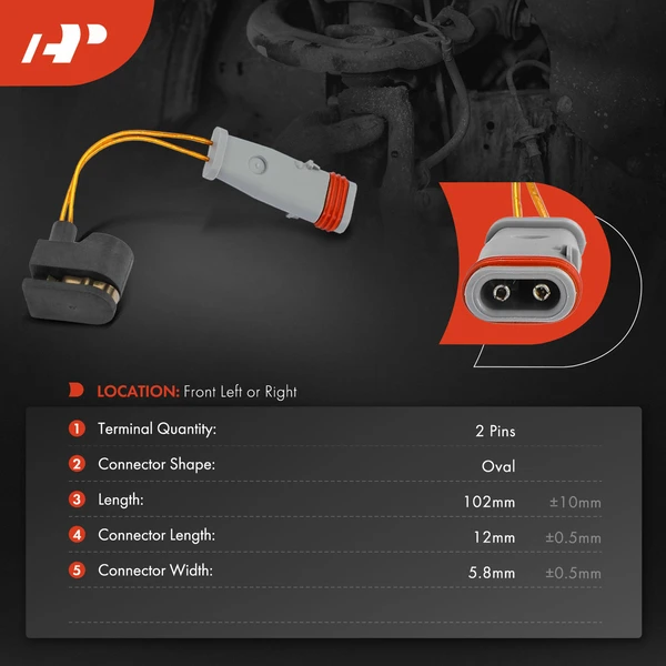 2 Pcs Front Driver Disc Brake Pad Wear Sensor for Mercedes-Benz E500 05-06