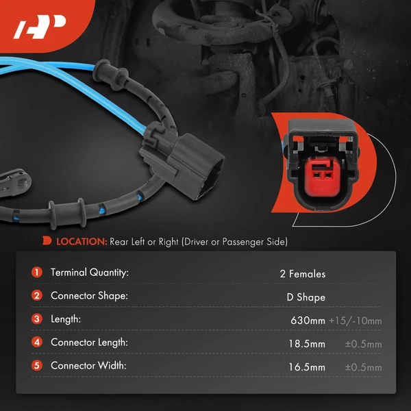 Rear Driver or Passenger Disc Brake Pad Wear Sensor for Jaguar XF XJ Mini Cooper Clubman