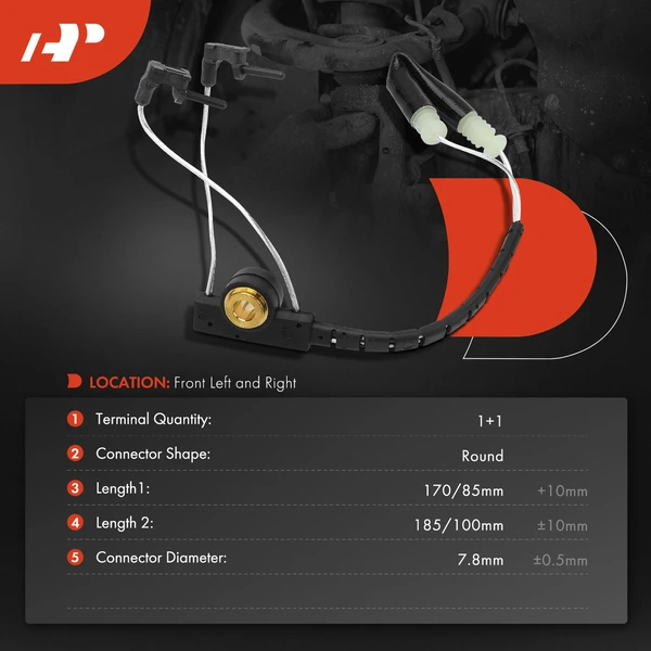 Front Driver or Passenger Disc Brake Pad Wear Sensor for Mercedes-Benz G550