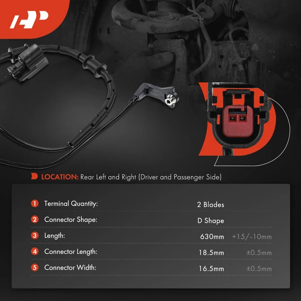 Rear Driver or Passenger Disc Brake Pad Wear Sensor for Jaguar XJ 10-17 XJR XK